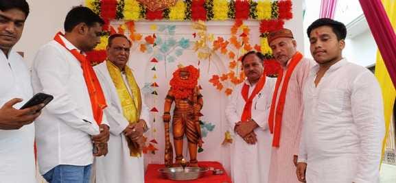 Unveiling of the statue of Lord Parshuram in Dilwara village