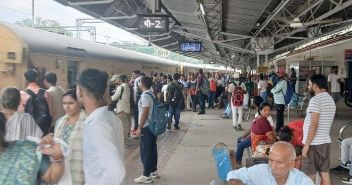 Had to give exam at railway station also