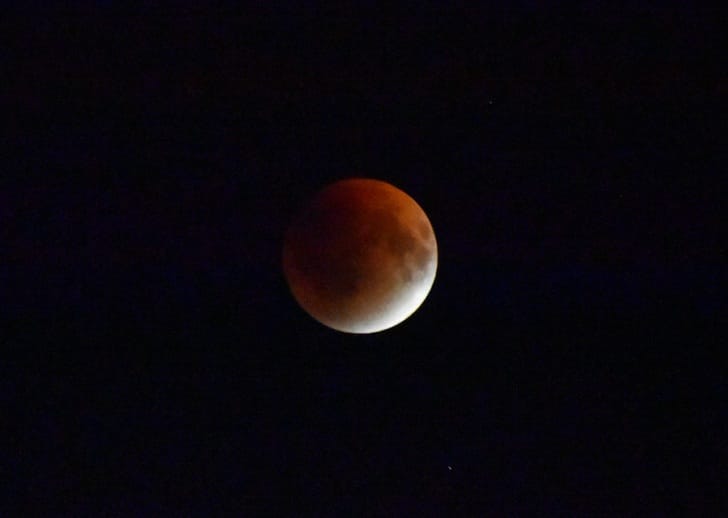 Lunar eclipse...doors of temples closed during day, people were surprised to see the amazing sight at night