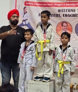 District players performed brilliantly in Taekwondo Championship