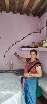 Houses crumbling due to rain, families in panic