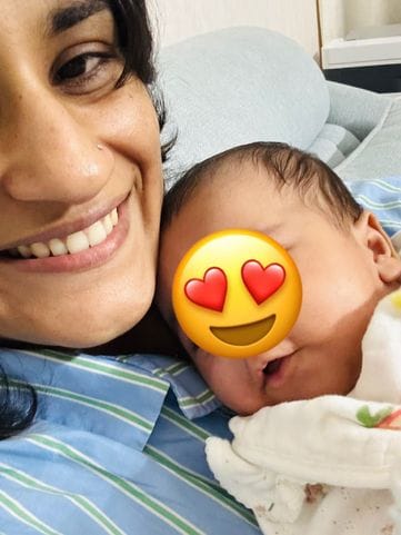 Vinesh Phogat made her photo viral by adding emoji on her son's face