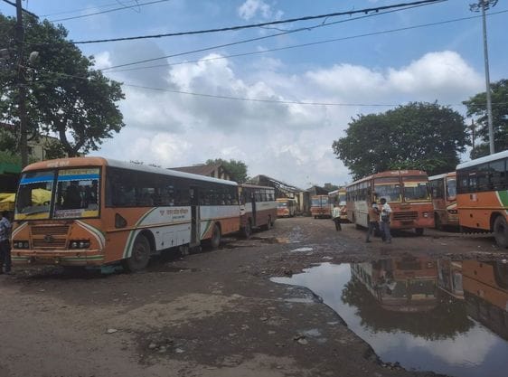 Rain has damaged the roads of the city, making it difficult to walk due to potholes and waterlogging