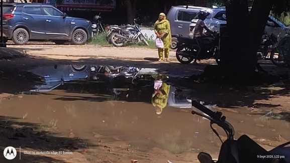 Drainage in government institutions is stalled, people are suffering due to waterlogging