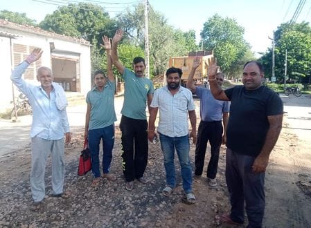 Villagers opposed road construction