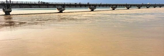 Flood: After the flow decreased, the water level decreased by two cm