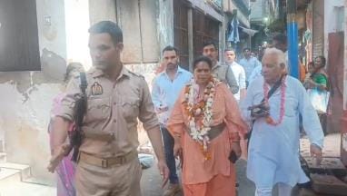 Why did the agitators not reach out to help the flood victims of Punjab: Sadhvi Prachi