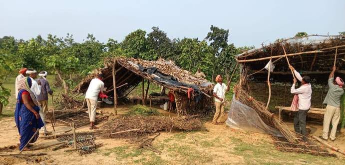 Attempt to occupy forest land failed, encroachers fled leaving two bikes behind