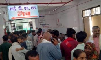 huge crowd of patients in OPD