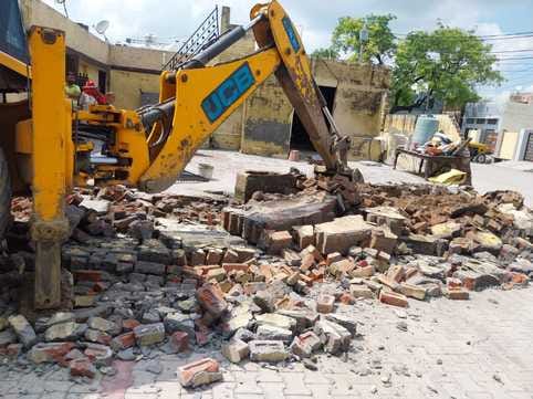 The district administration freed the land from encroachment and handed it over to the Gram Panchayat