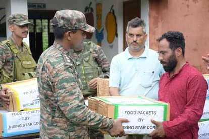 Army became a ray of relief for flood affected villages, restored traffic by removing debris with machines