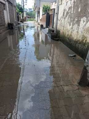 Even three days after the rain stopped, the water did not drain from the streets