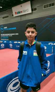 Nivan reached the quarter finals of table tennis
