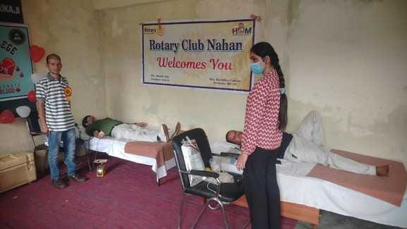 blood donation camp in dadhahu college