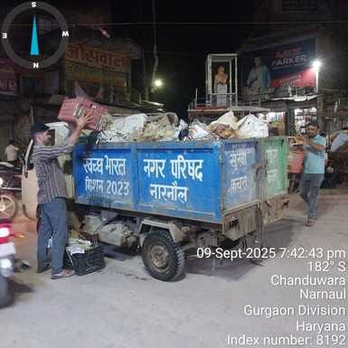 Garbage was collected from commercial areas even at night