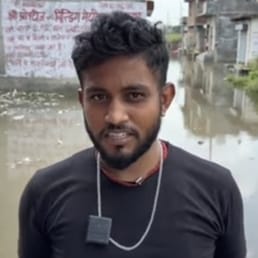 Houses in Chhoturam Nagar that are submerged in water are also at risk; thousands of people have been left homeless.
