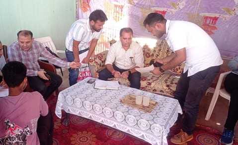 Verification of compensation documents done in the camp