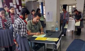 Students' health checked in KV Dharamshala