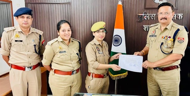 Female constable honored for securing first position in the state for five months