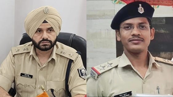 मधेपुरा एसपी संदीप सिंह और थानाध्यक्ष रौशन कुमार