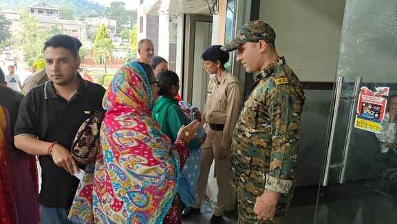 Relatives took the patients out on stretchers and wheelchairs