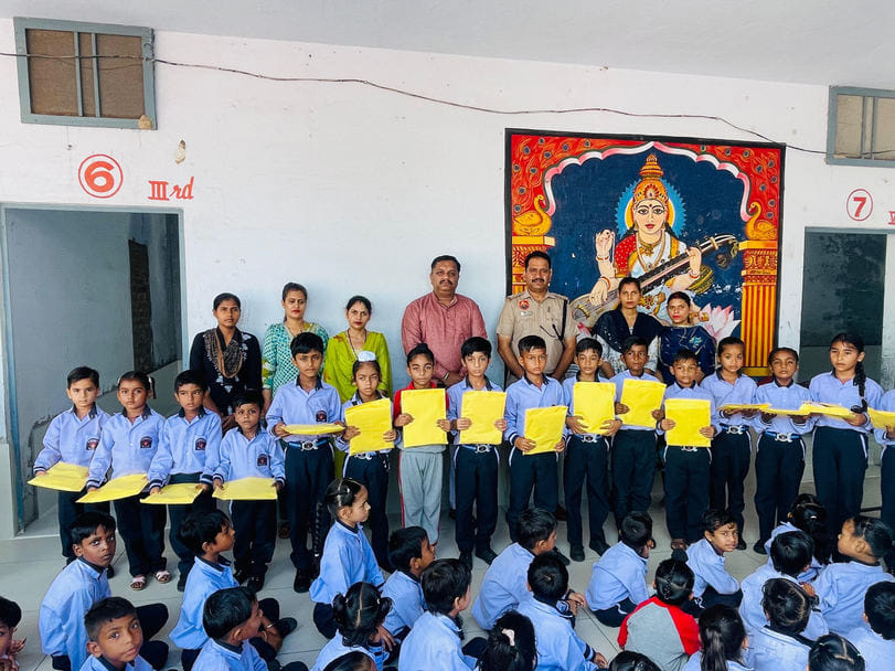Copies were distributed to 220 children in the school