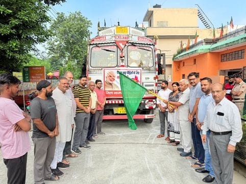 The MLA sent off the relief material
