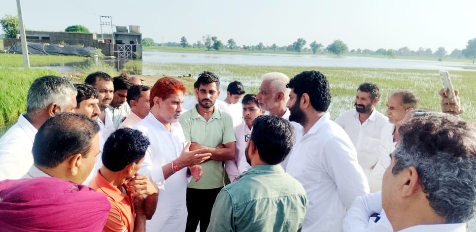 Barala visited waterlogging affected areas