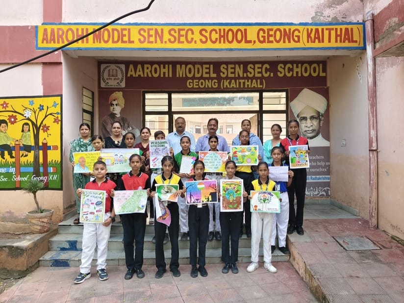 Mansi and Jaspreet top in slogan writing