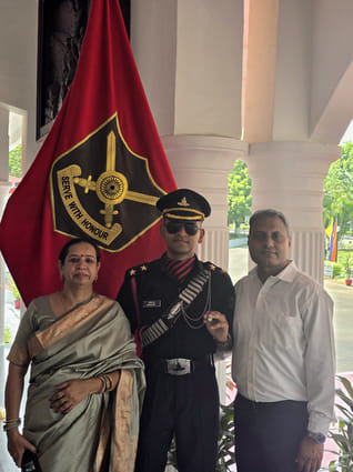 Abhimanyu became a lieutenant by fulfilling his childhood dream