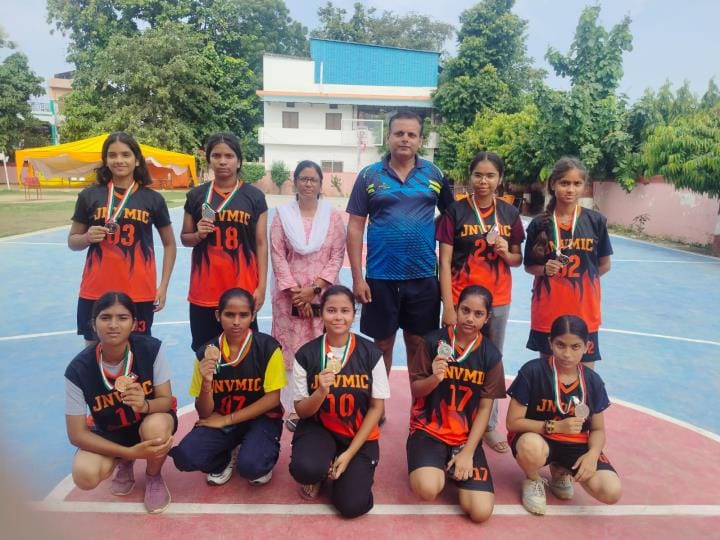 Jai Narayan Vidya Mandir teams won titles in two categories in basketball