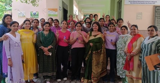 Himanshi of B.Ed. first year topped with 84.14% marks