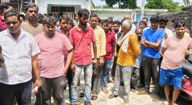 The body of a middle-aged man was found hanging from a noose in the room