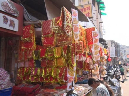 Preparations for Navratri have begun, traders are busy stocking puja materials and decorative items