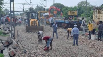 The gate remained closed while replacing the old track