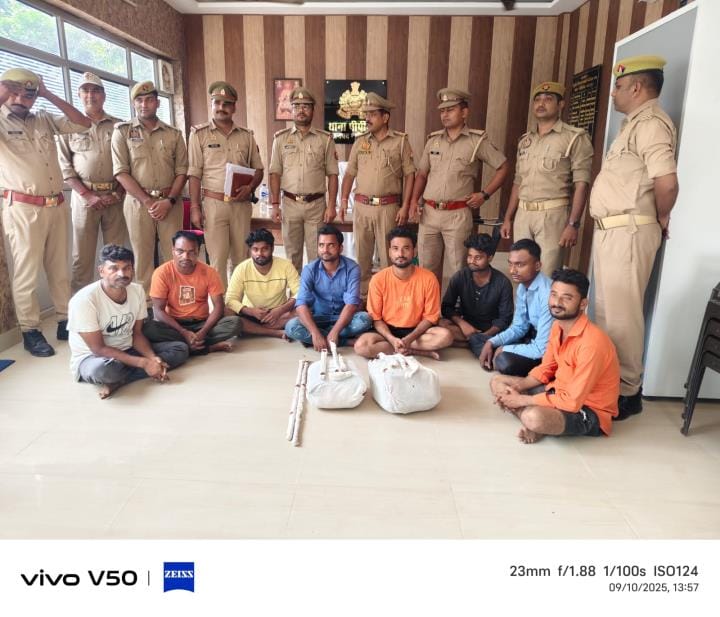 Gorakhpur News: Eight miscreants from Bihar who were planning robbery and theft were arrested