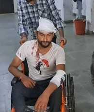 A young man going on a bike was beaten up due to enmity