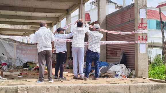 BDA sealed the under construction building of former MLA's son