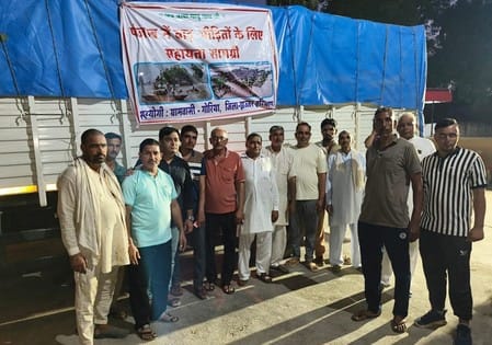 Relief material for flood victims sent from Goriya to Punjab