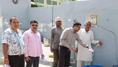 The department's team knocked under the clean drinking water campaign
