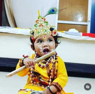 Ayushman Pratap Singh came first in Radha-Kanha competition