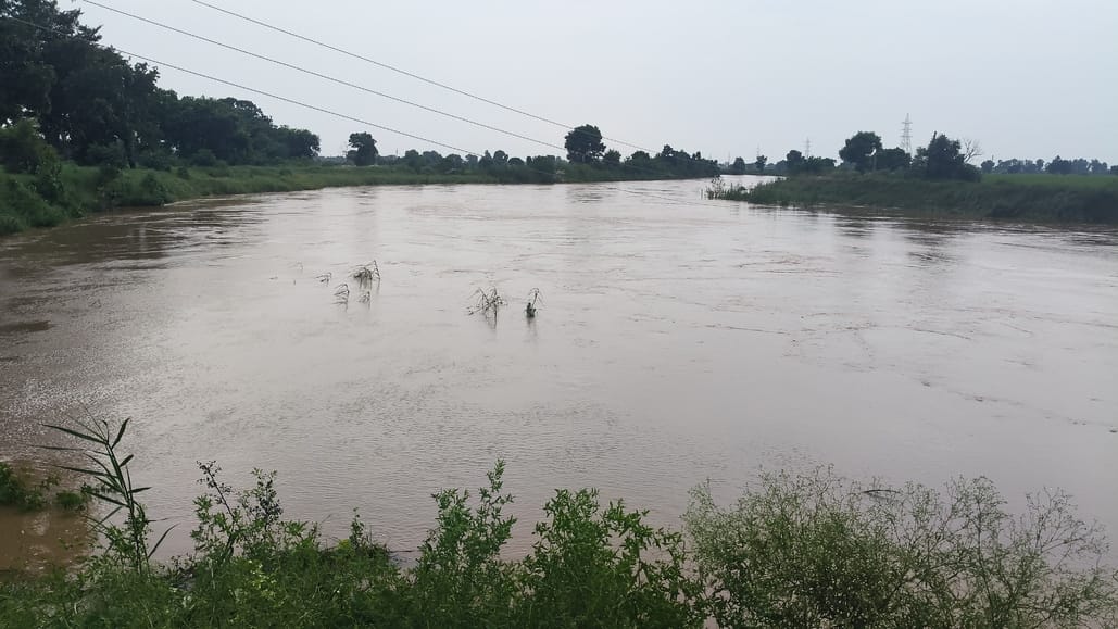 Relief due to decrease in water level in Ghaggar river, flood threat averted