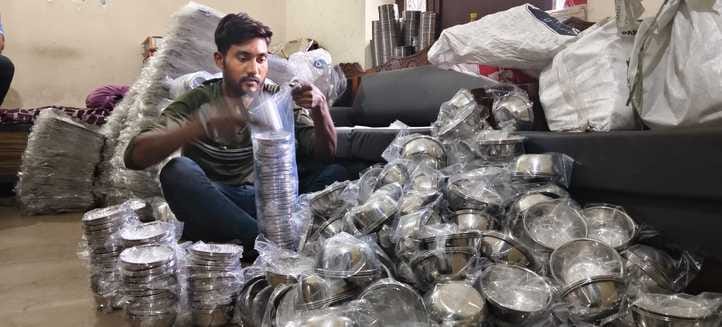 Artisans busy making utensils for Diwali