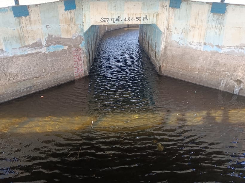 The water of the Sema rendered the railway underpass constructed at a cost of crores useless