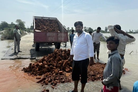 Traffic on highways and connecting roads disrupted due to flood erosion