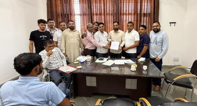 Roadways employees staged a two-hour protest at Fatehabad depot
