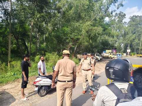 Police searched vehicles on information of firing in Kurukshetra