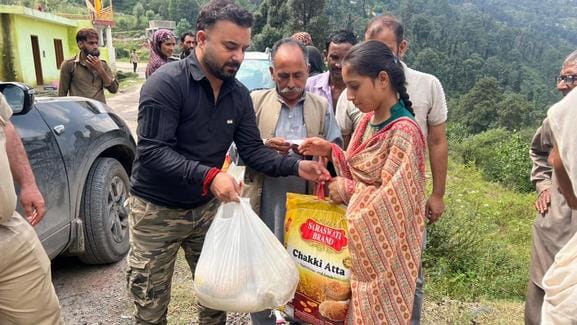 Chenani, Kosar Village, Distribute Needy Goods