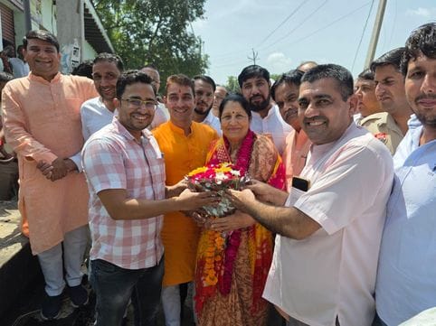 MLA laid the foundation stone for roads