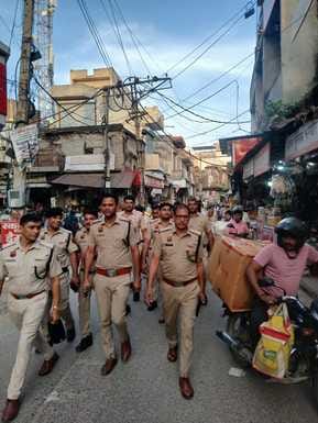 The police patrolled and listened to the problems of the public
